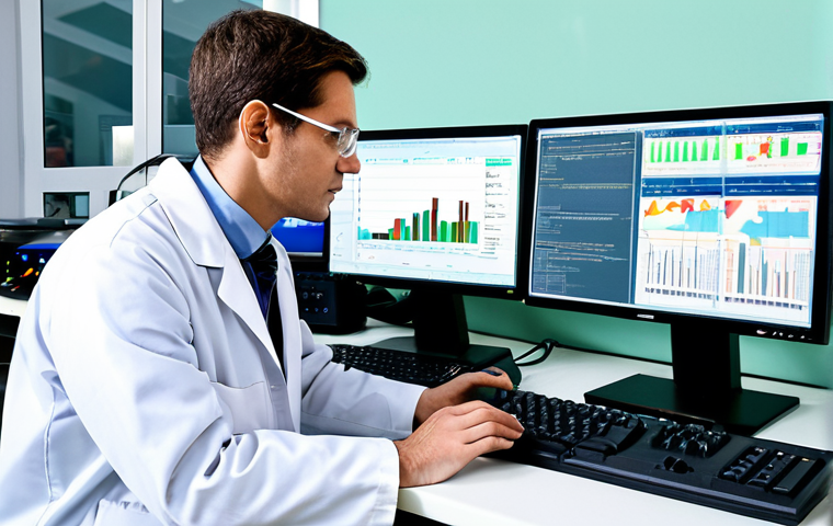 Air Pollution Analysis**
"A professional environmental scientist, fully clothed in a lab coat, analyzing air quality data on a computer screen. Gas analyzers and particulate matter sensors are visible in the background. Modern laboratory setting. Safe for work, appropriate content, professional, perfect anatomy, natural proportions."
**