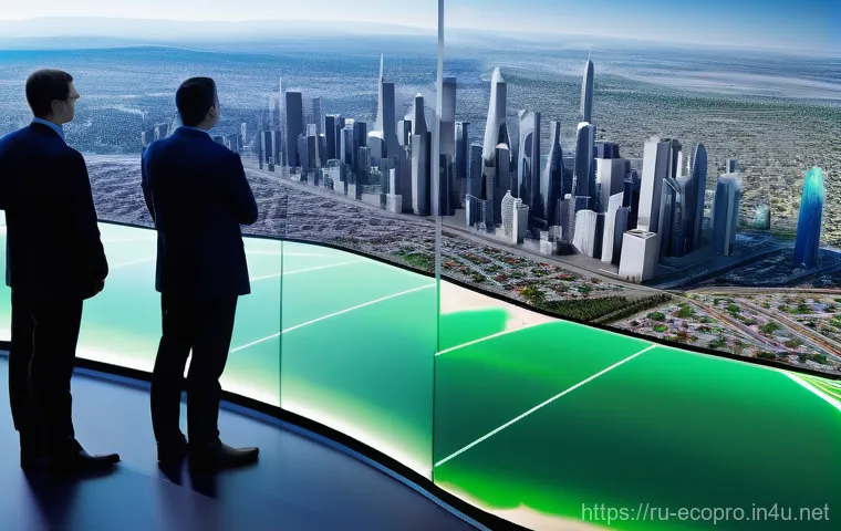 환경보전기술자 실무 기술 향상 - **Digital Twin City: Urban Environmental Management**
A highly detailed, ultra-realistic image d...